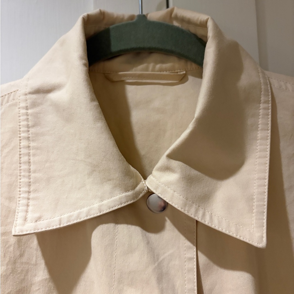 Toteme Cream Overshirt Washed Cotton - Picture 4 of 12